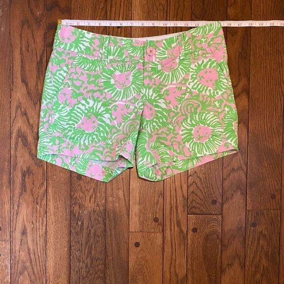 LILLY Pulitzer pink and green Callahan shorts - Picture 2 of 9